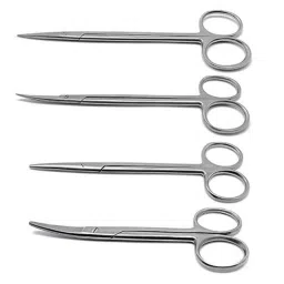 Forgesy 4 Pcs Stainless Steel Straight &a; Curved Metzenbaum Blunt Surgical Scissors Set, X93-image-48