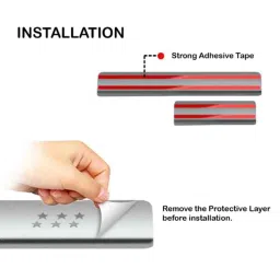 SureStrive 4 Pcs Stainless Steel Silver Footstep Sill Plate Set without LED for Hyundai Verna Type-2 image 2