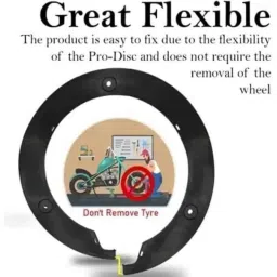 RA Accessories Pro 4 Pcs 17 inch Acrylic Black Bike Wheel Cover Set for Yamaha R15 V3, RAAN3135 image 2