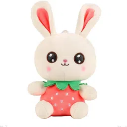 teddy daddy Fruit Rabbit Soft Toy ( Pink - 1 single piece ) - 35 cm image 3