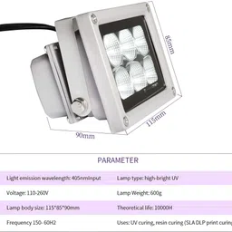 brainle UV Light for Resin Art, UV Curing LED Lights for 3D Printer Lamp Nail Dryer Nail Polish Dryer image 2