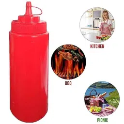 Singhal 6 Pcs 150ml Plastic Squeeze Dispenser Bottle Set with Cap, SB004 image 2