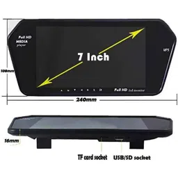 Auto Pearl CBP376 7 inch HD Bluetooth LED Touch Screen with 8 LED Reverse Camera for Volkswagen Passat image 3