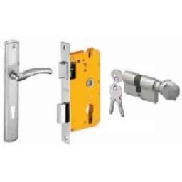 Dorset ML Series Onix 60mm Stainless Steel Door Handle Lock Set with Knob &a; Key (Pack of 4)-picture-29
