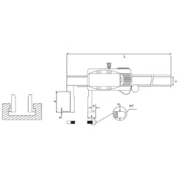 Yamayo Classic+ 156-200 Digimatic Inside Flat Point Type Caliper, Range: 25-200 mm image 2