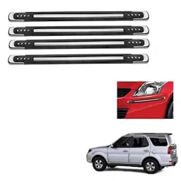 Kozdiko 4 Pcs Black Designer Car Bumper Protector Guard Set for Tata Safari &a; Grand Dicor-picture-12
