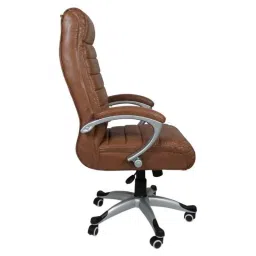 Chair Garage PU Leatherette Brown Adjustable Height Office Chair with Back Support, CG147 image 3