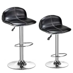 Da Urban Fusion Black Height Adjustable &a; Revolving Bar Stool Chair (Pack of 2)-picture-20