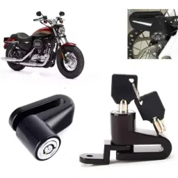 Auto Pearl Steel Black Heavy Duty Anti-Theft Disc Brake Lock for 1200 Custom, Lock_161-picture-41