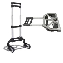 Bigapple 70kg Aluminium Alloy Grey &a; Black Foldable Luggage Trolley with 2 Wheels, TRL-SPL-AL-70-picture-27