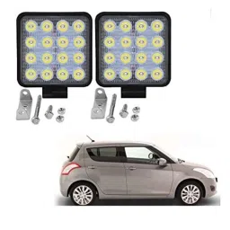 Kozdiko 2 Pcs 48W 16 LED White Bright Beam Square Fog Light Set for Maruti Suzuki Swift Type-2(2011_2017), koz_92555-picture-35