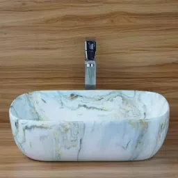 Hisre 45x33x12.7cm Ceramic Multicolour Table Top Wash Basin, SKT1048 image 4