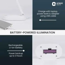 Orient Wave 3W Rectangle Rechargeable LED Desk Lamp image 3