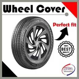 Auto Pearl 4 Pcs 15 inch Silver &a; Black ABS Press Type Hubcap Wheel Cover Set with Retention Ring for Maruti Suzuki S Cross image 4