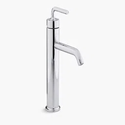 Kohler Purist Luxury Matte Black Single Control Side Mount Tall Basin Faucet with Drain, 14404IN-4AND-BL-picture-24