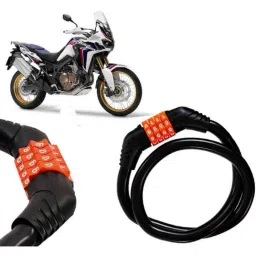 Auto Pearl Black &a; Orange 4 Digit Anti-Theft Combination Number Lock for CRF 250 L-picture-19