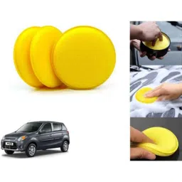 Auto Pearl Polyurethane Beige Washing &a; Waxing Polish Foam Sponge for Alto 800 (Pack of 3)-picture-44