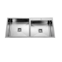 Rigwell Lifetime 32x18x10 inch Satin Finish Stainless Steel Double Bowl Handmade Kitchen Sink with Tap Holes-image-50
