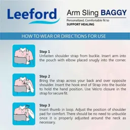 Leeford Polyester Grey Baggy Arm Sling, Size: M image 5
