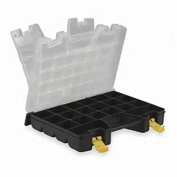 Westward Black Closure Type Double Latch Electrostatic Discharge Adjustable Compartment Box, 2HFR2-picture-30