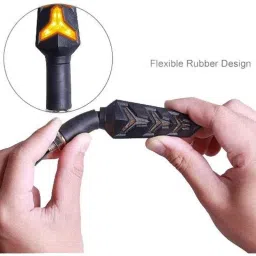 Ramanta 4 Pcs Amber Front &a; Rear LED Indicator Light Set for Jawa Universal Bike image 2