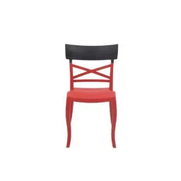 Supreme Cruz Wooden Looks Plastic Red &a; Black Chair without Arm (Pack of 4)-picture-39