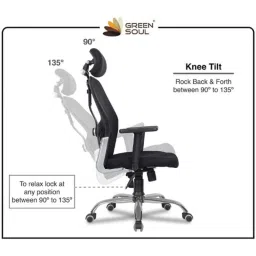 Green Soul Newyork Black High Back Mesh Efficient Chair, OC-07 image 4