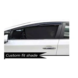 Kozdiko 4 Pcs Custom Fit Non Magnetic Curtains Mesh Car Sun Shade Set for Tata Bolt image 3