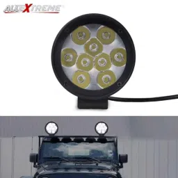 AllExtreme EX9FNW1 9 LED 3 inch 27W Round White Waterproof Spot Fog Light with Mounting Bracket image 4