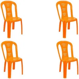 Italica Polypropylene Orange Luxury Arm Chair, 9306-4 (Pack of 4)-picture-40
