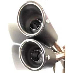 RA Accessories Black &a; Chrome Dual Outlet Silencer Exhaust for Kinetic Comet image 4