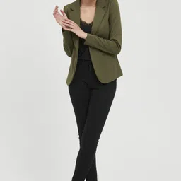 theclassictogs Women Solid Single Breasted Casual Blazer image 3