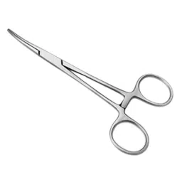 Forgesy 2 Pcs 14cm Stainless Steel Straight &a; Curved Mosquito Hemostatic Forceps Set image 2