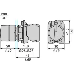 Schneider Electric Harmony Non Illuminated Selector Switches &a; Key Switches, XB5AD33N image 2