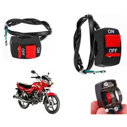 Auto Pearl 7/8 inch 12V Bike Fog Light Handle Bar Switch for Hero Achiever-picture-44