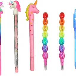 taufa villa Unicorn Stationery Combo Unicorn Pencil Boxes for girls Unicorn Pens(Pack of 17) image 3