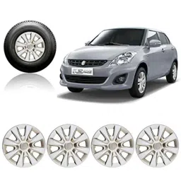 Auto Pearl 4 Pcs 14 inch Silver Wheel Cover Set for Maruti Suzuki Swift Dzire New image 2