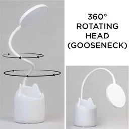 rinmay 3 IN 1 Color Touch Control Desk Lamp for Students |Pen&Phone Holder,Rechargeable Study Lamp image 4