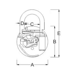 Harrison 75mm Brass BCP Finish Padlock with 4 Keys image 2