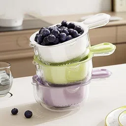 vaghani enterprise 2 in 1 Fruit Basket And Strainer Plastic Fruit & Vegetable Basket image 5