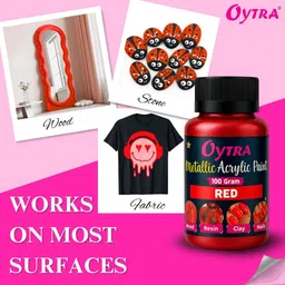 oytra Acrylic Metallic Color Bottles (100ml / 3.4Oz )Vibrant Colours for Professionals image 4