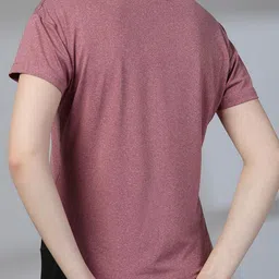 chkokko Women Printed Round Neck Polyester Maroon T-Shirt image 4