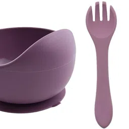 guchigu Baby Feeding Bowl , Spoon & Fork Set with Suction Base Made of 100% BPA Free - Silicone-picture-21