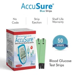 Accusure 50 Pcs Glucometer Plastic Test Strips image 4