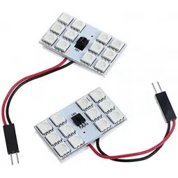 Kozdiko 2 Pcs 12V RGB LED Car Roof Light Kit with IR Remote for Renault Kwid image 2