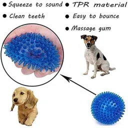Agarwals 3 inch Non-Toxic Rubber Blue Dog Teething Toy image 3