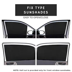 Kozdiko 4 Pcs Custom Fit Non Magnetic Curtains Mesh Car Sun Shade Set for Renault Kwid image 2
