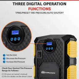 Gomechanic Gusto T1 Digital Car Tyre Inflator, GMA_TI_001 image 3