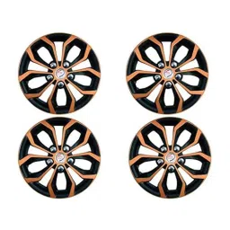 Auto Pearl 4 Pcs 13 inch ABS Copper &a; Black Car Wheel Cover Set for Datsun Go Plus image 2