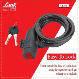 Link CL-01 100cm Steel Black Multipurpose Cable Lock image 3